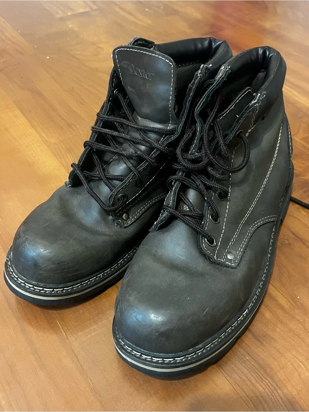 Dexter Black Leather Men's Lace-Up Work Boots